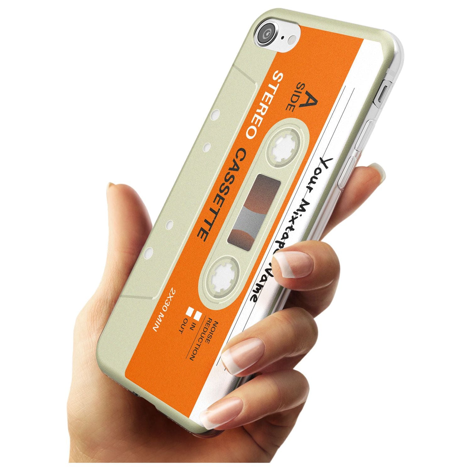 Classic Cassette Black Impact Phone Case for iPhone SE 8 7 Plus