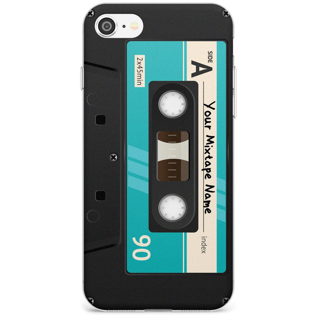 Dark Cassette Black Impact Phone Case for iPhone SE 8 7 Plus