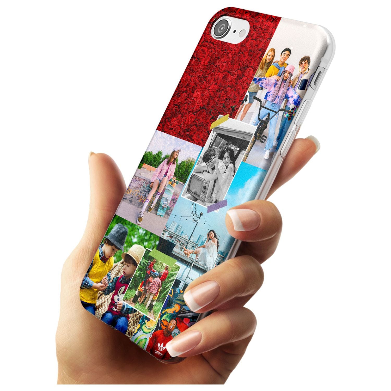 Personalised Photo Collage Slim TPU Phone Case for iPhone SE 8 7 Plus