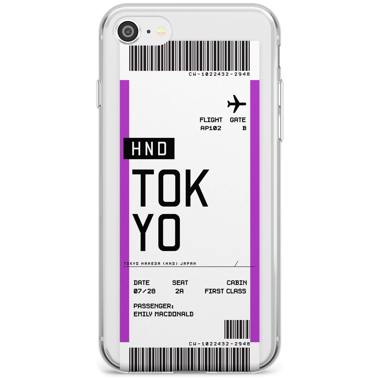Tokyo Boarding Pass iPhone Case  Slim Case Custom Phone Case - Case Warehouse