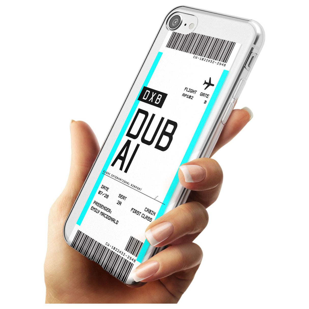 Dubai Boarding Pass iPhone Case   Custom Phone Case - Case Warehouse