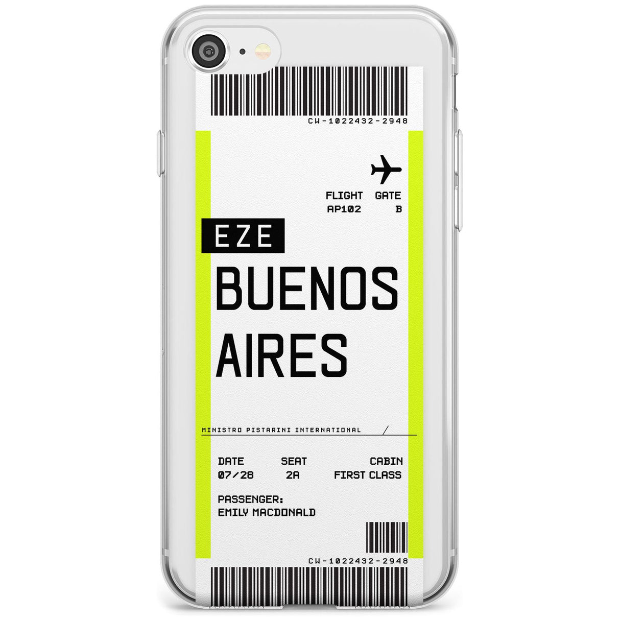 Buenos Aires Boarding Pass iPhone Case  Slim Case Custom Phone Case - Case Warehouse