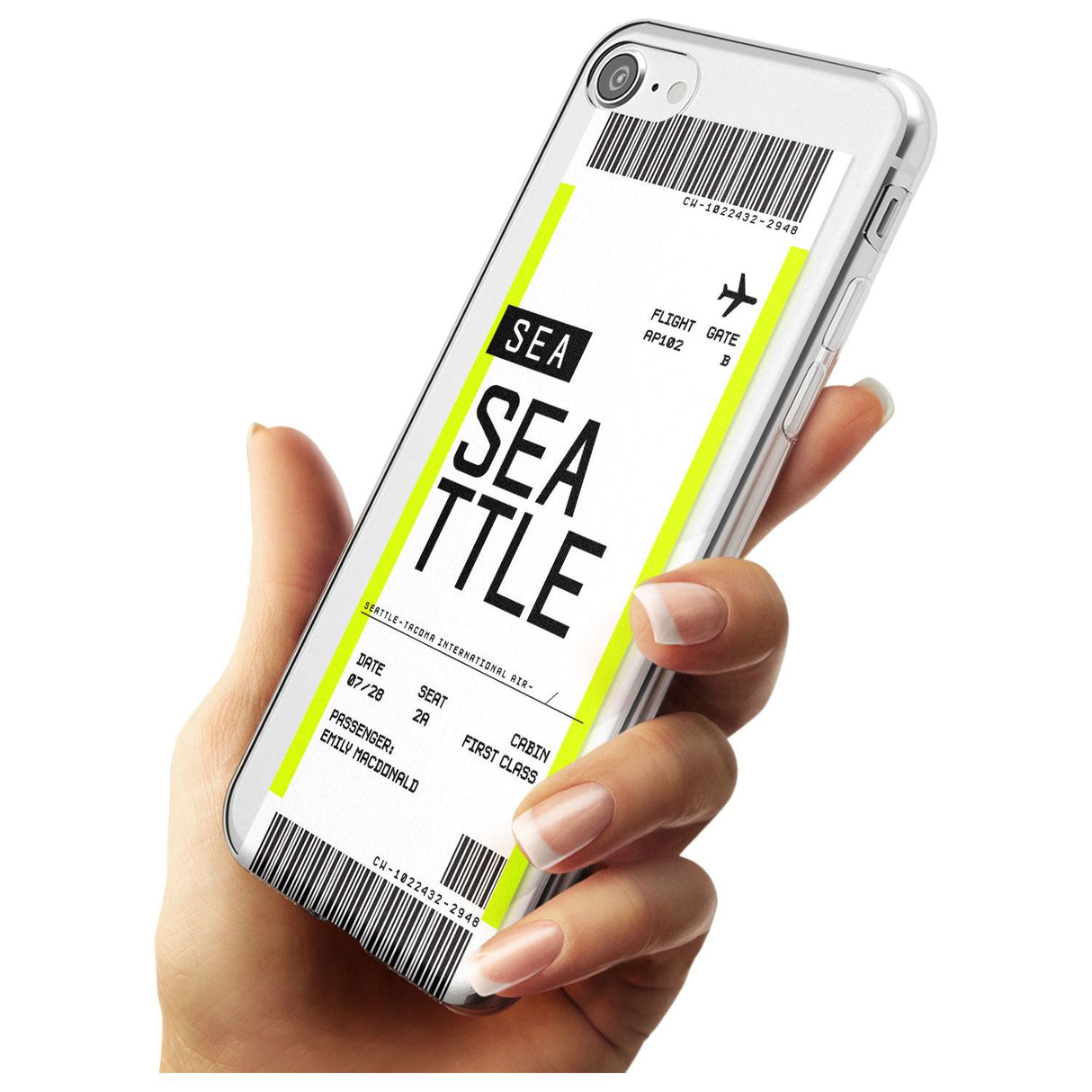 Seattle Boarding Pass iPhone Case   Custom Phone Case - Case Warehouse