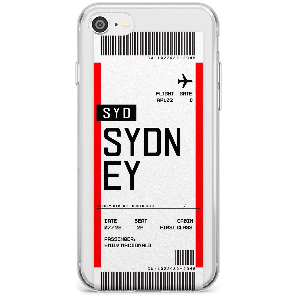 Sydney Boarding Pass iPhone Case  Slim Case Custom Phone Case - Case Warehouse