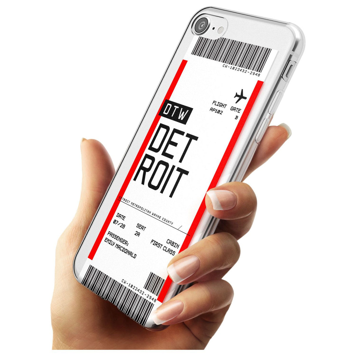 Detroit Boarding Pass iPhone Case   Custom Phone Case - Case Warehouse