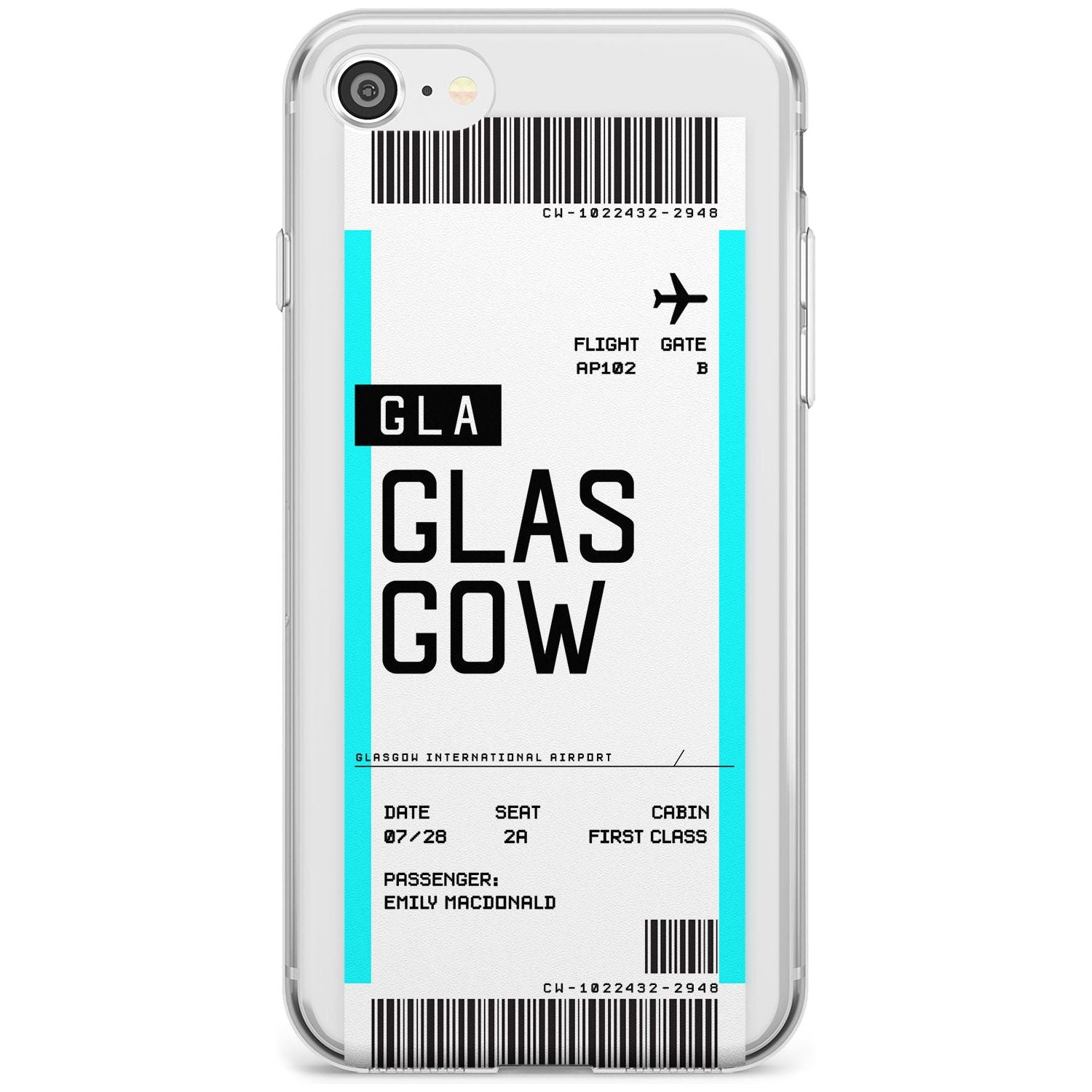 Glasgow Boarding Pass  Slim Case Custom Phone Case - Case Warehouse