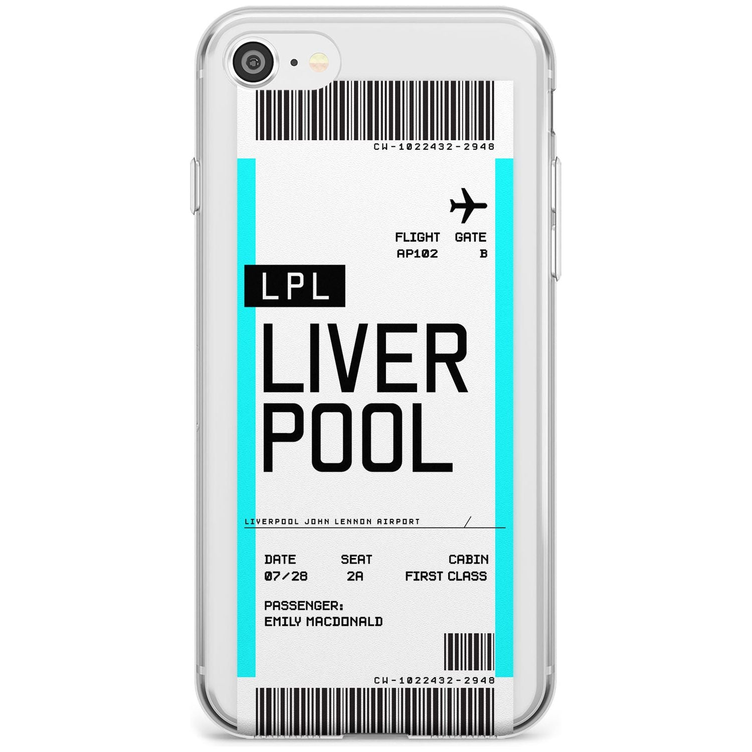 Liverpool Boarding Pass  Slim Case Custom Phone Case - Case Warehouse