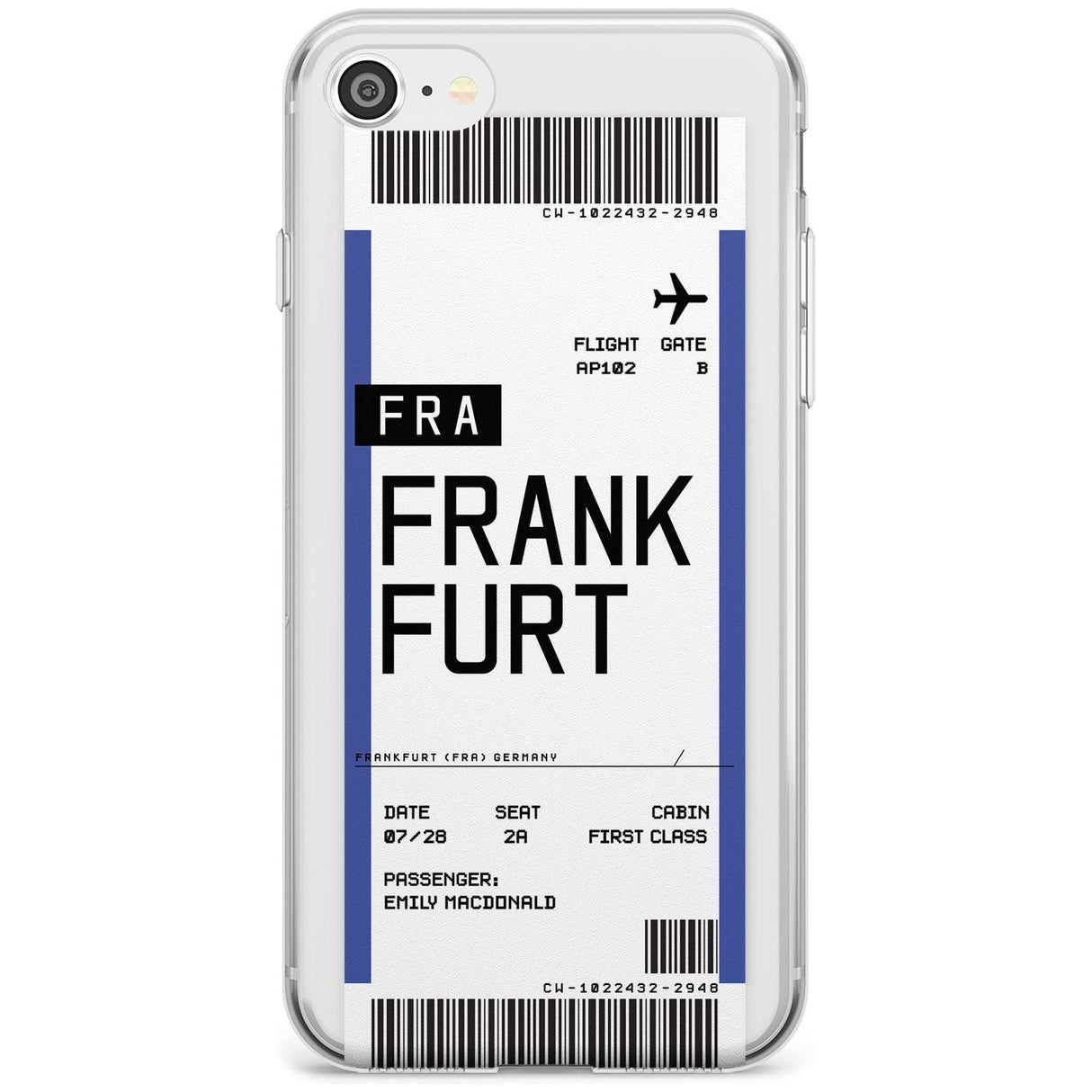 Frankfurt Boarding Pass iPhone Case  Slim Case Custom Phone Case - Case Warehouse