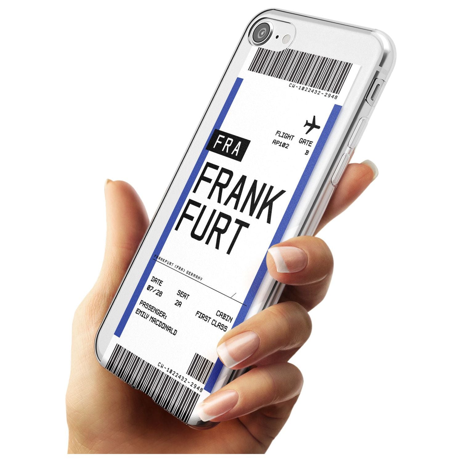 Frankfurt Boarding Pass iPhone Case   Custom Phone Case - Case Warehouse