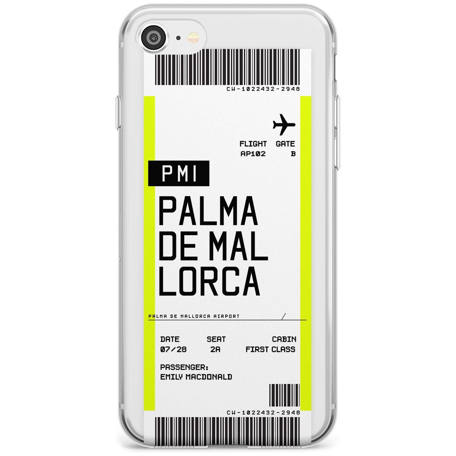 Palma De Mallorca Boarding Pass iPhone Case  Slim Case Custom Phone Case - Case Warehouse