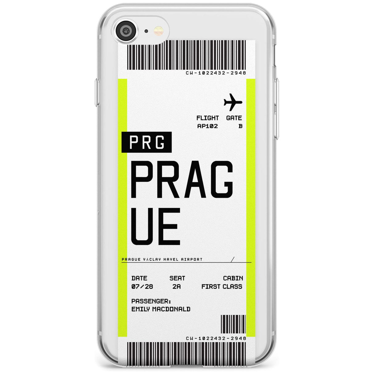 Prague Boarding Pass  Slim Case Custom Phone Case - Case Warehouse