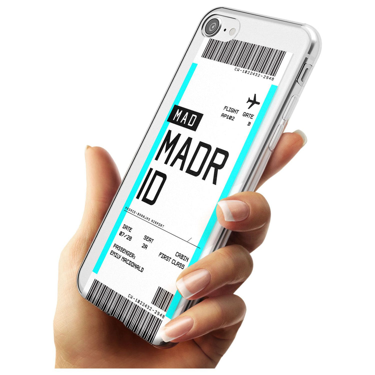 Madrid Boarding Pass iPhone Case   Custom Phone Case - Case Warehouse