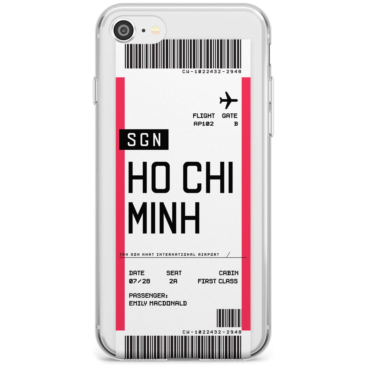 Ho Chi Minh City Boarding Pass iPhone Case  Slim Case Custom Phone Case - Case Warehouse