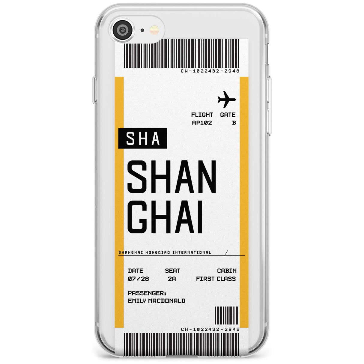 Shangai Boarding Pass iPhone Case  Slim Case Custom Phone Case - Case Warehouse