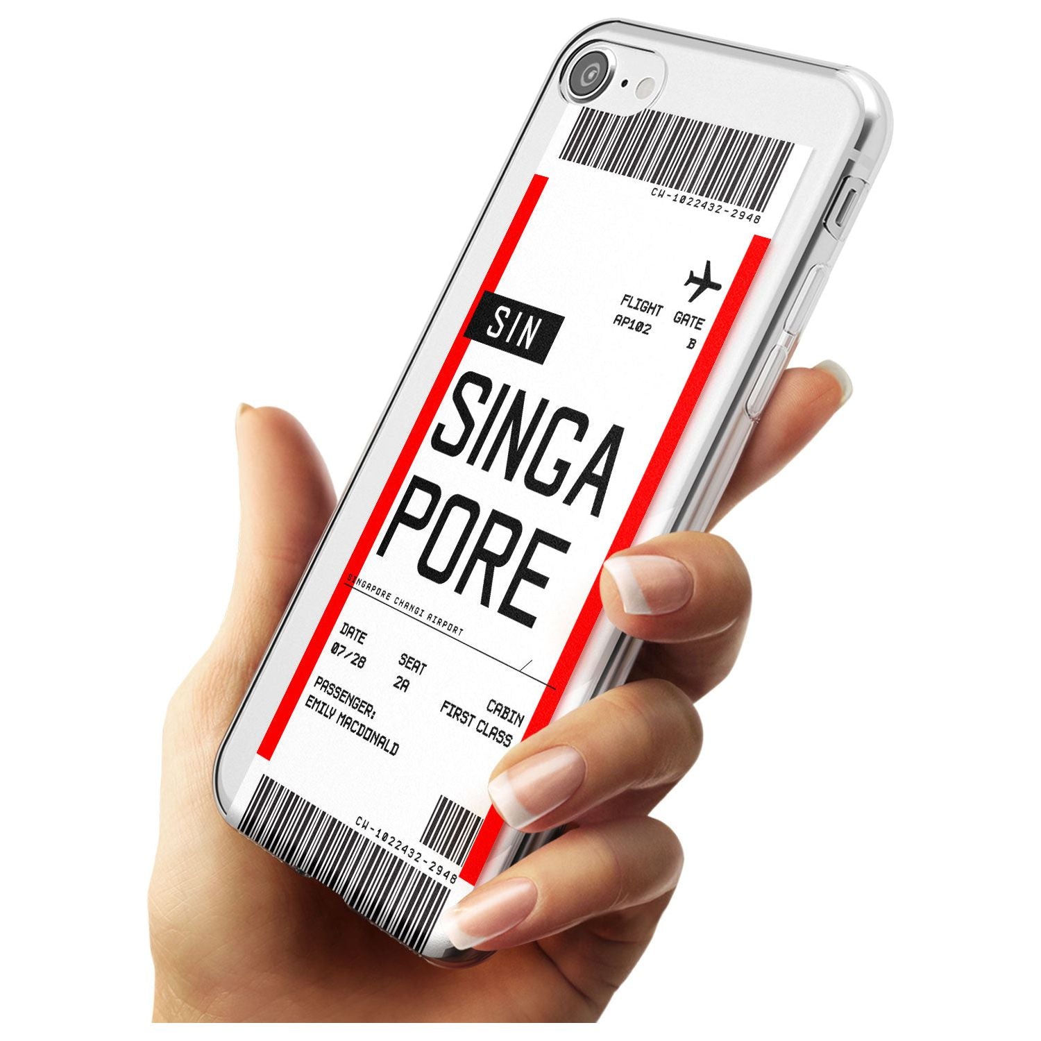 Singapore Boarding Pass iPhone Case   Custom Phone Case - Case Warehouse