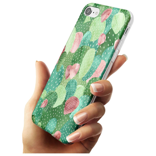 Colourful Cactus Mix Design Slim TPU Phone Case for iPhone SE 8 7 Plus