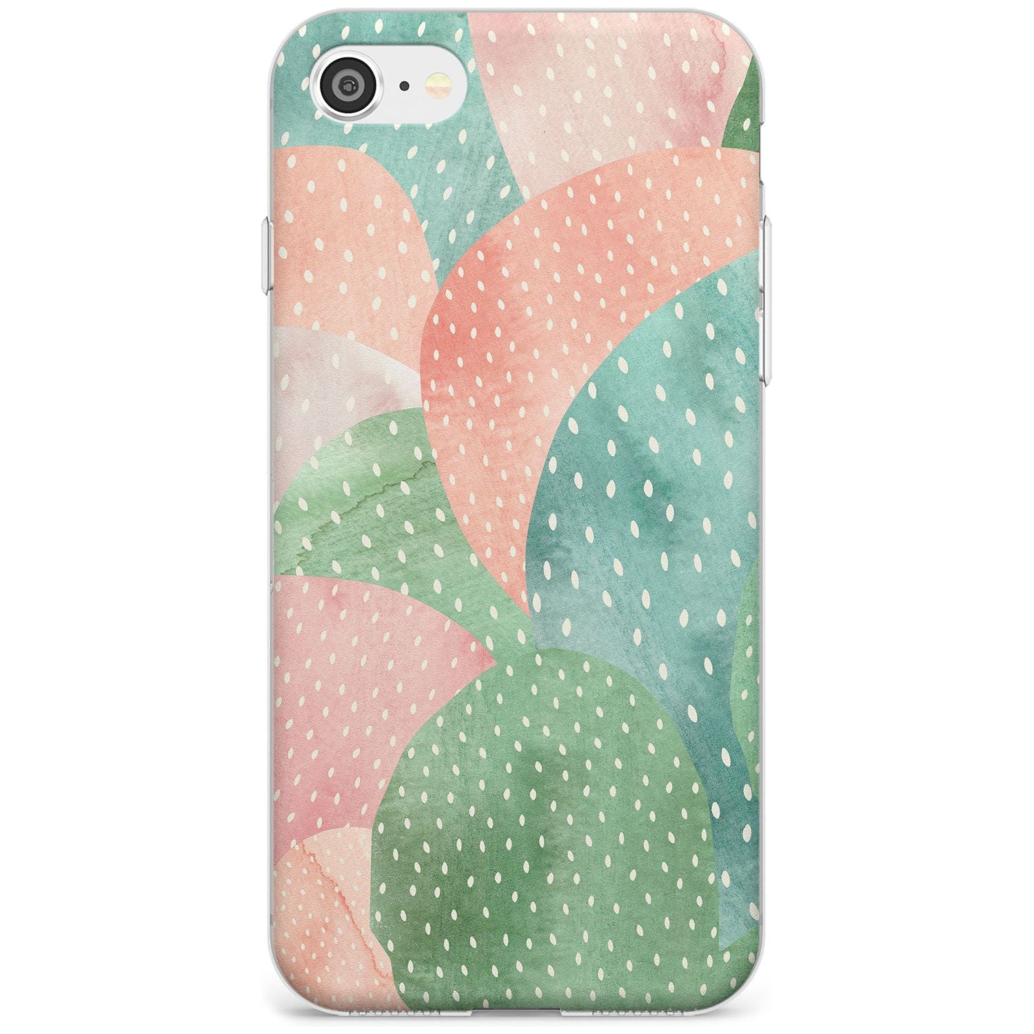 Colourful Close-Up Cacti Design Slim TPU Phone Case for iPhone SE 8 7 Plus
