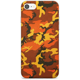 Orange Camo Slim TPU Phone Case for iPhone SE 8 7 Plus