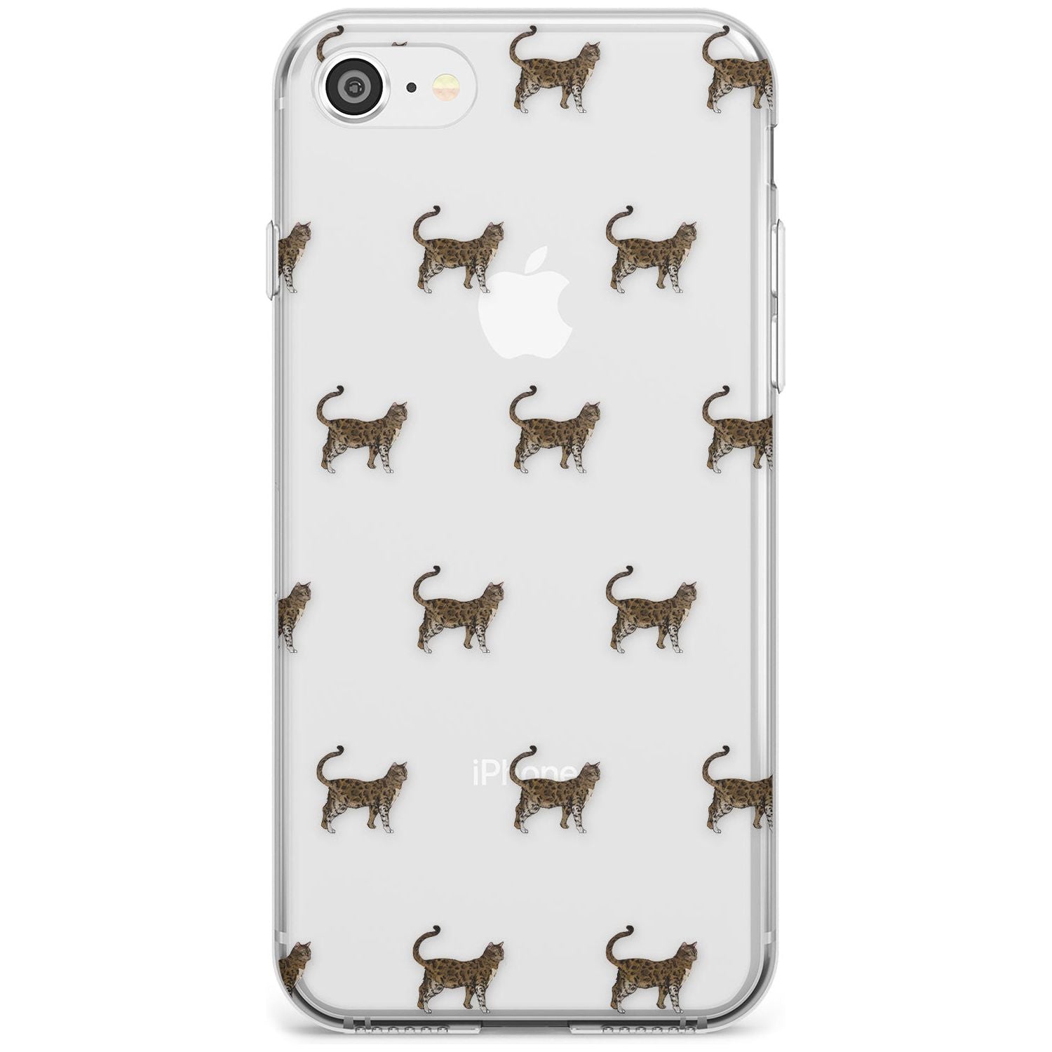 Bengal Cat Pattern Slim TPU Phone Case for iPhone SE 8 7 Plus