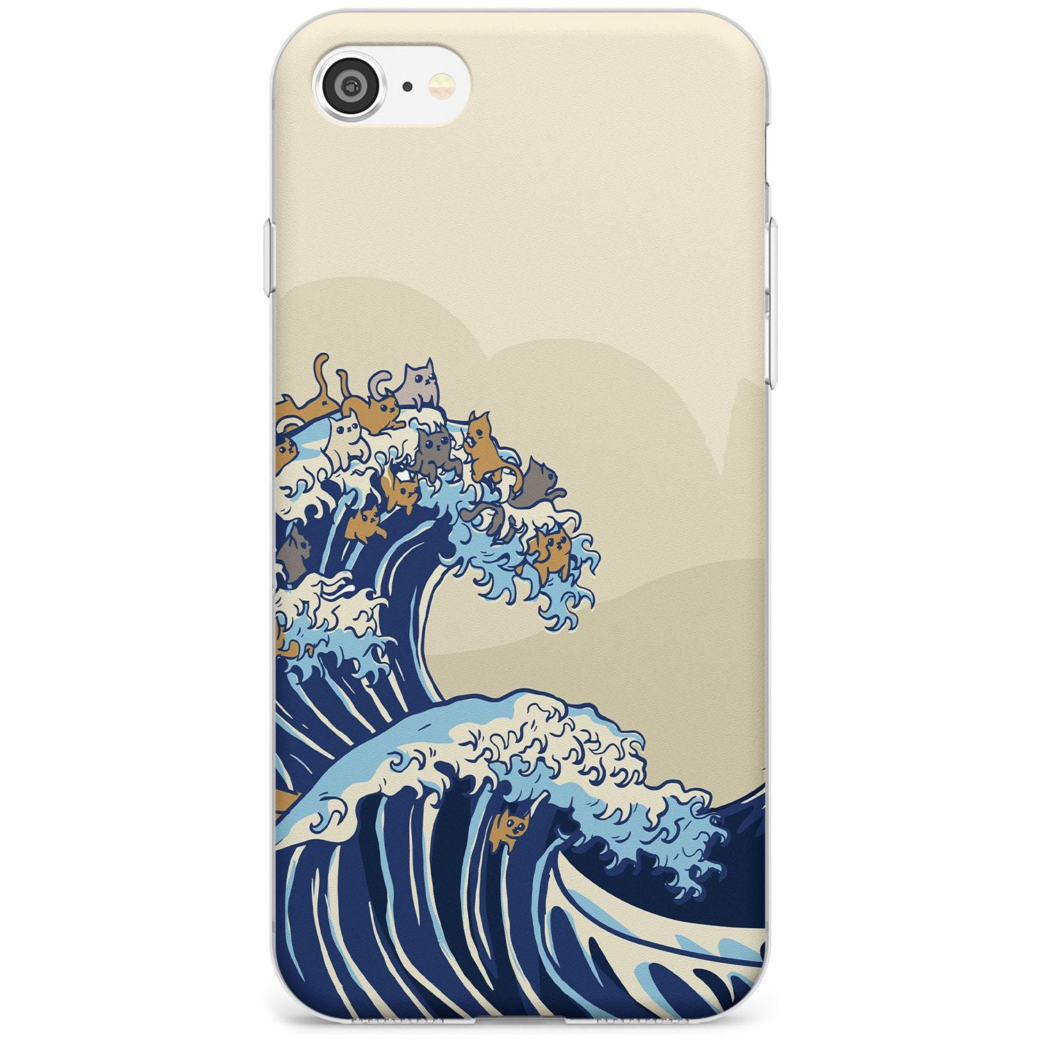 The Great Cat Wave Slim TPU Phone Case for iPhone SE 8 7 Plus