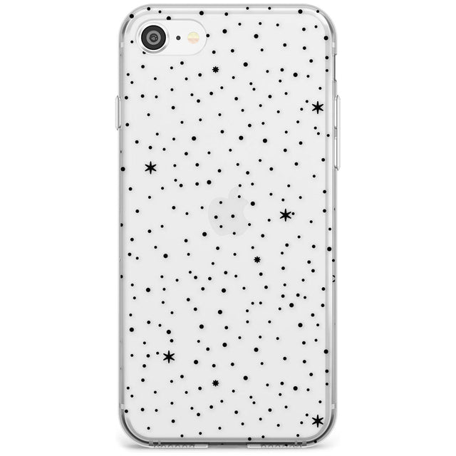 Celestial Starry Sky Black Impact Phone Case for iPhone SE 8 7 Plus