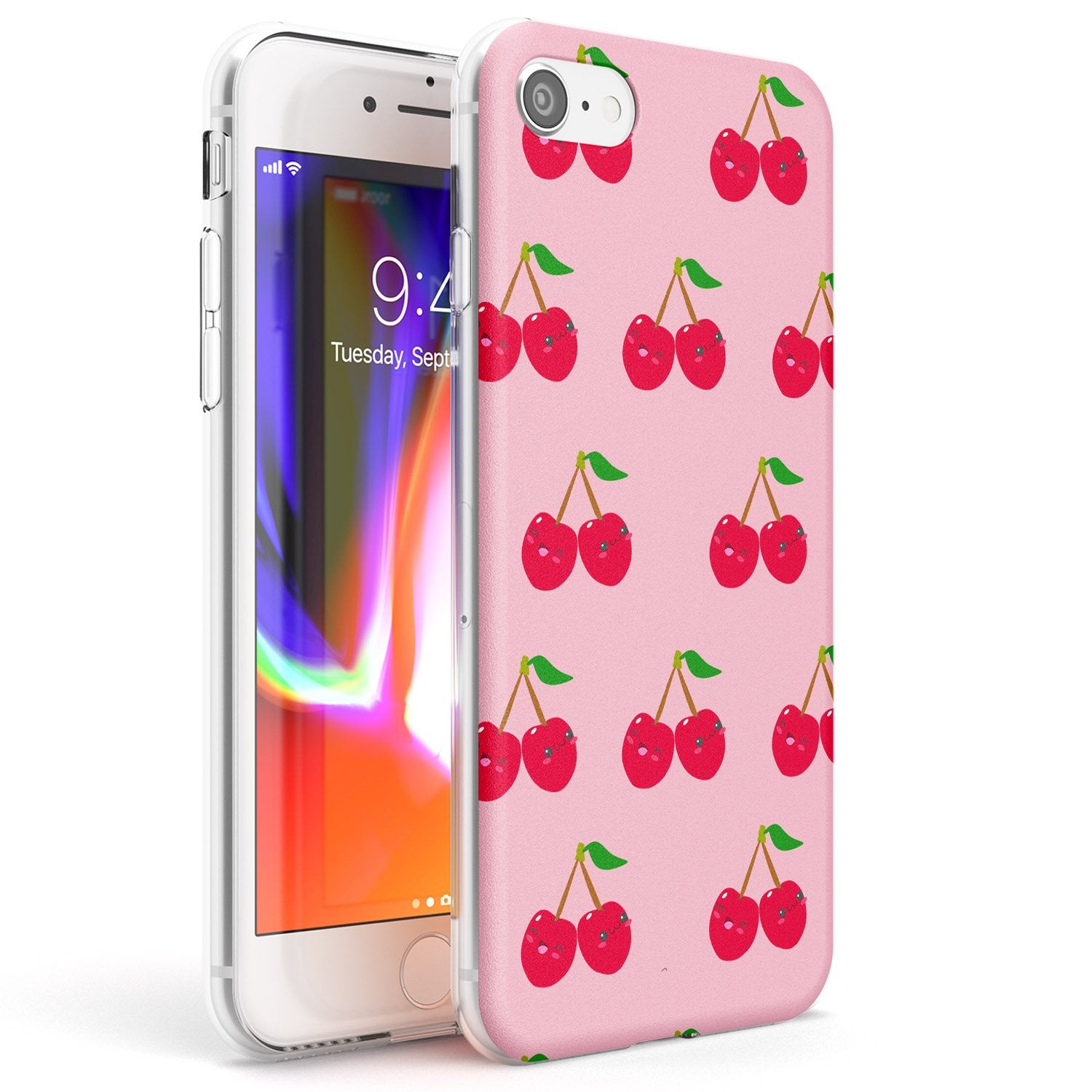 Cheeky Cherry Phone Case iPhone 7/8 / Clear Case,iPhone SE / Clear Case Blanc Space
