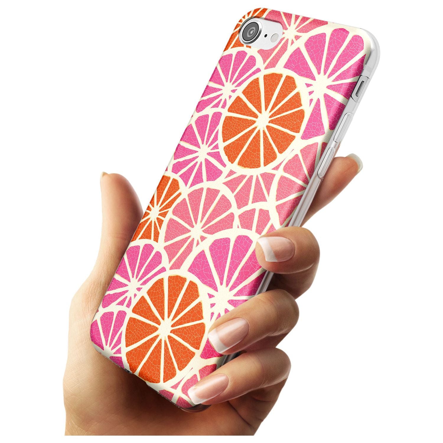 Citrus Slices Black Impact Phone Case for iPhone SE 8 7 Plus