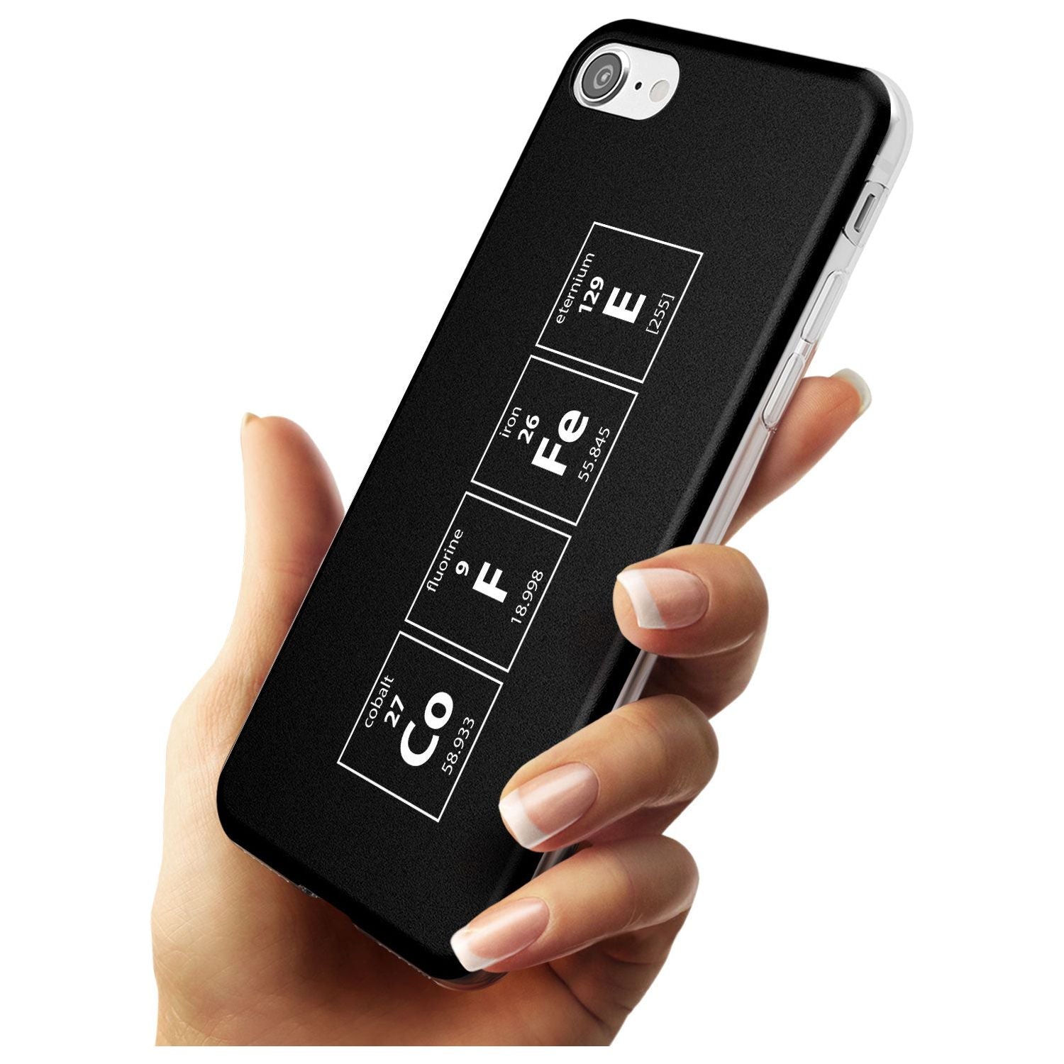 Coffee Element (Black) Slim TPU Phone Case for iPhone SE 8 7 Plus