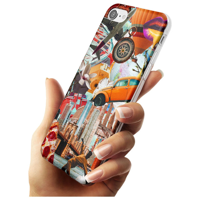 Vintage Collage: New York Mix Slim TPU Phone Case for iPhone SE 8 7 Plus