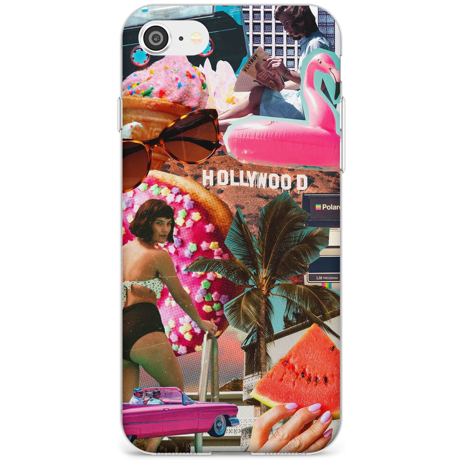 Vintage Collage: Hollywood Mix Slim TPU Phone Case for iPhone SE 8 7 Plus