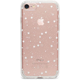 White Stars on Clear Phone Case for iPhone SE