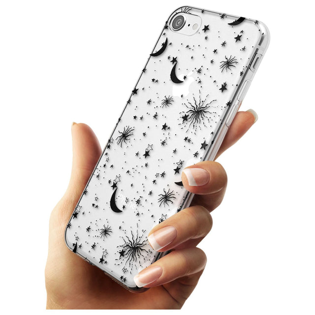 Moons & Stars Slim TPU Phone Case for iPhone SE 8 7 Plus