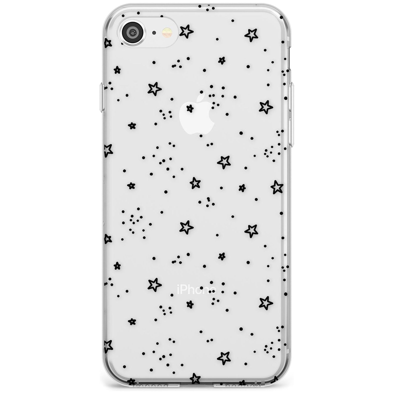 Star Outlines Slim TPU Phone Case for iPhone SE 8 7 Plus