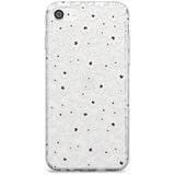 Floral Print on Clear - Cute Floral Design Black Impact Phone Case for iPhone SE 8 7 Plus