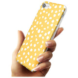 White on Yellow Dalmatian Polka Dot Spots Slim TPU Phone Case for iPhone SE 8 7 Plus