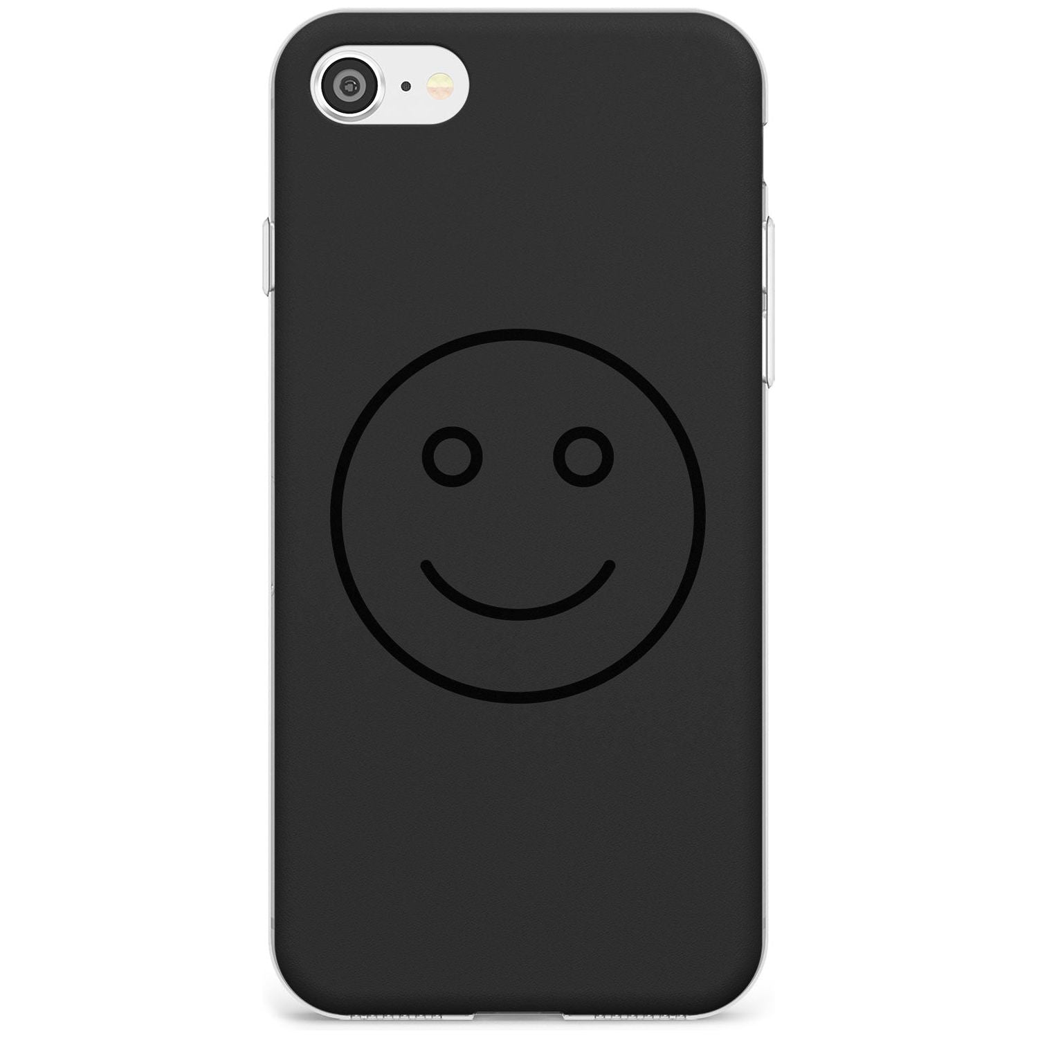 Dark Smiley Face Slim TPU Phone Case for iPhone SE 8 7 Plus
