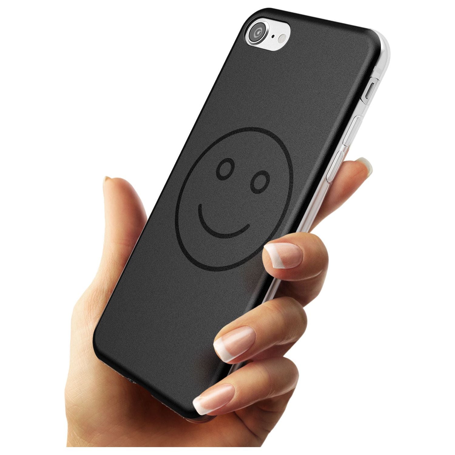 Dark Smiley Face Slim TPU Phone Case for iPhone SE 8 7 Plus