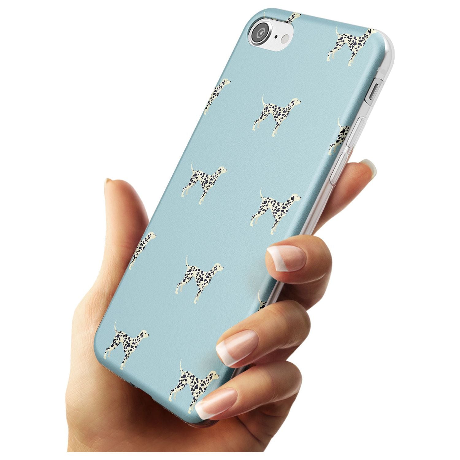 Dalmation Dog Pattern Slim TPU Phone Case for iPhone SE 8 7 Plus