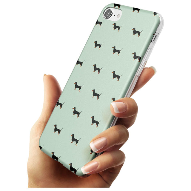 Dachshund Dog Pattern Slim TPU Phone Case for iPhone SE 8 7 Plus