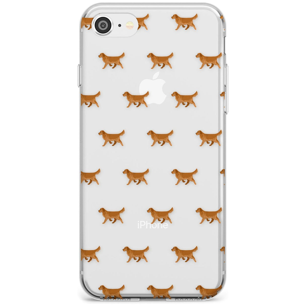 Golden Retriever Dog Pattern Clear Phone Case iPhone 7/8 / Clear Case,iPhone SE / Clear Case Blanc Space