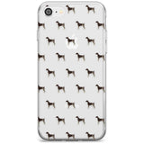 German Shorthaired Pointer Dog Pattern Clear Slim TPU Phone Case for iPhone SE 8 7 Plus