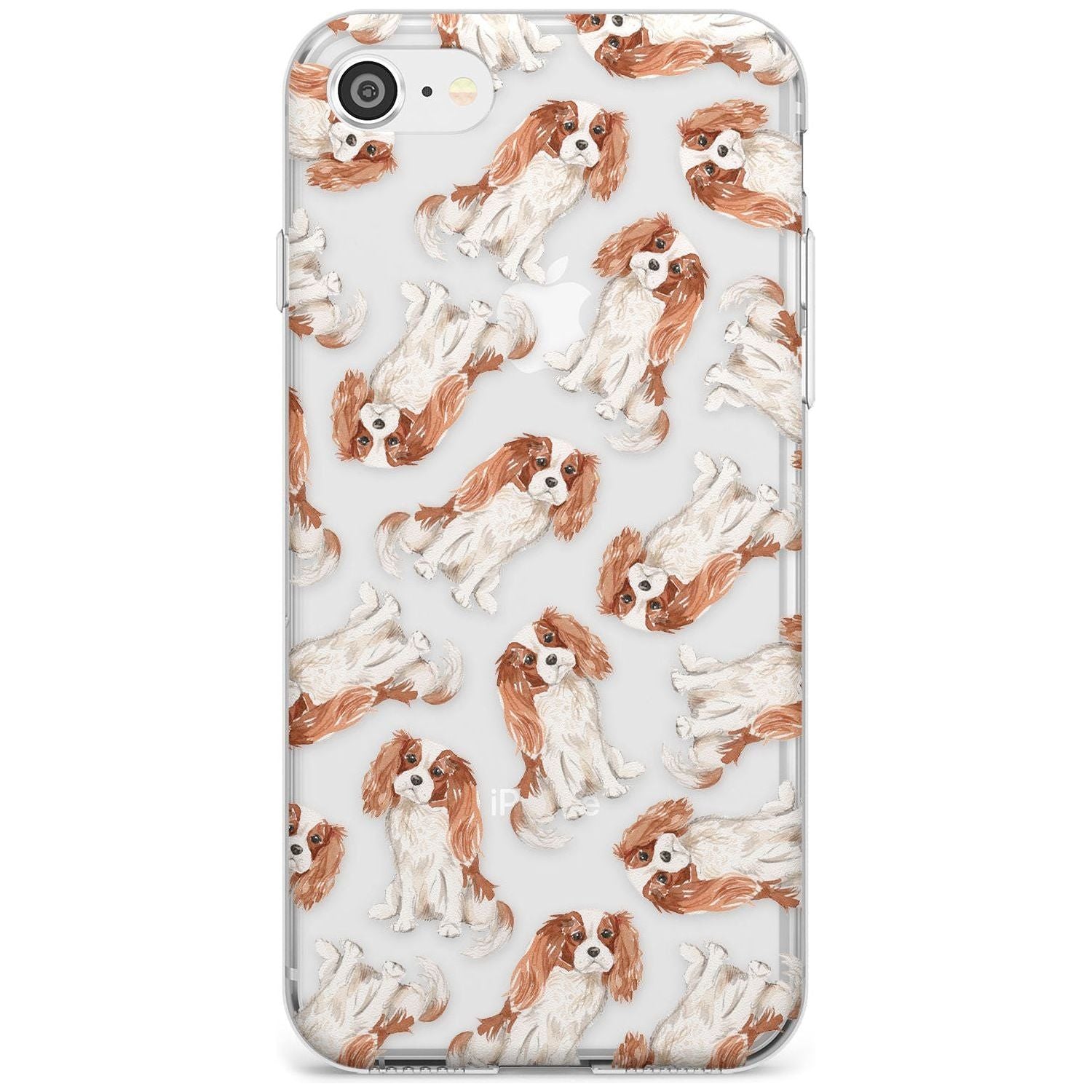 Cavalier King Charles Spaniel Dog Pattern Slim TPU Phone Case for iPhone SE 8 7 Plus