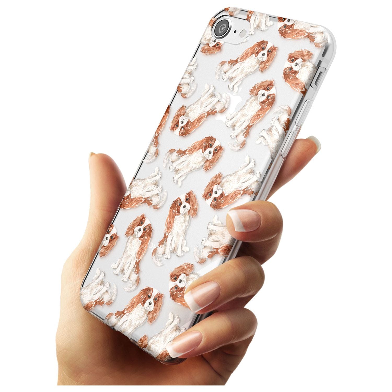 Cavalier King Charles Spaniel Dog Pattern Slim TPU Phone Case for iPhone SE 8 7 Plus