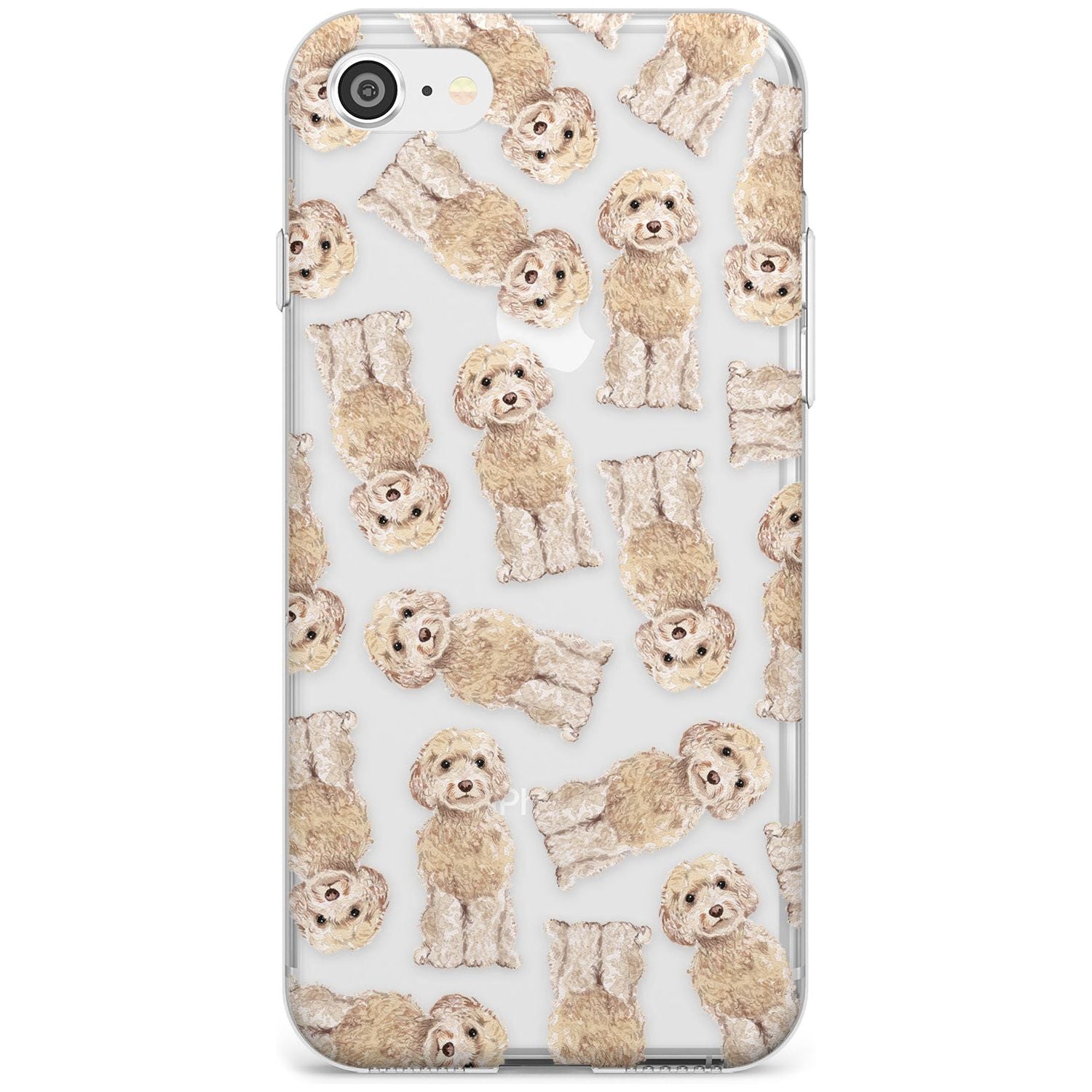 Cockapoo (Champagne) Watercolour Dog Pattern Slim TPU Phone Case for iPhone SE 8 7 Plus