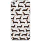 Dachshund (Black & Tan) Watercolour Dog Pattern Slim TPU Phone Case for iPhone SE 8 7 Plus