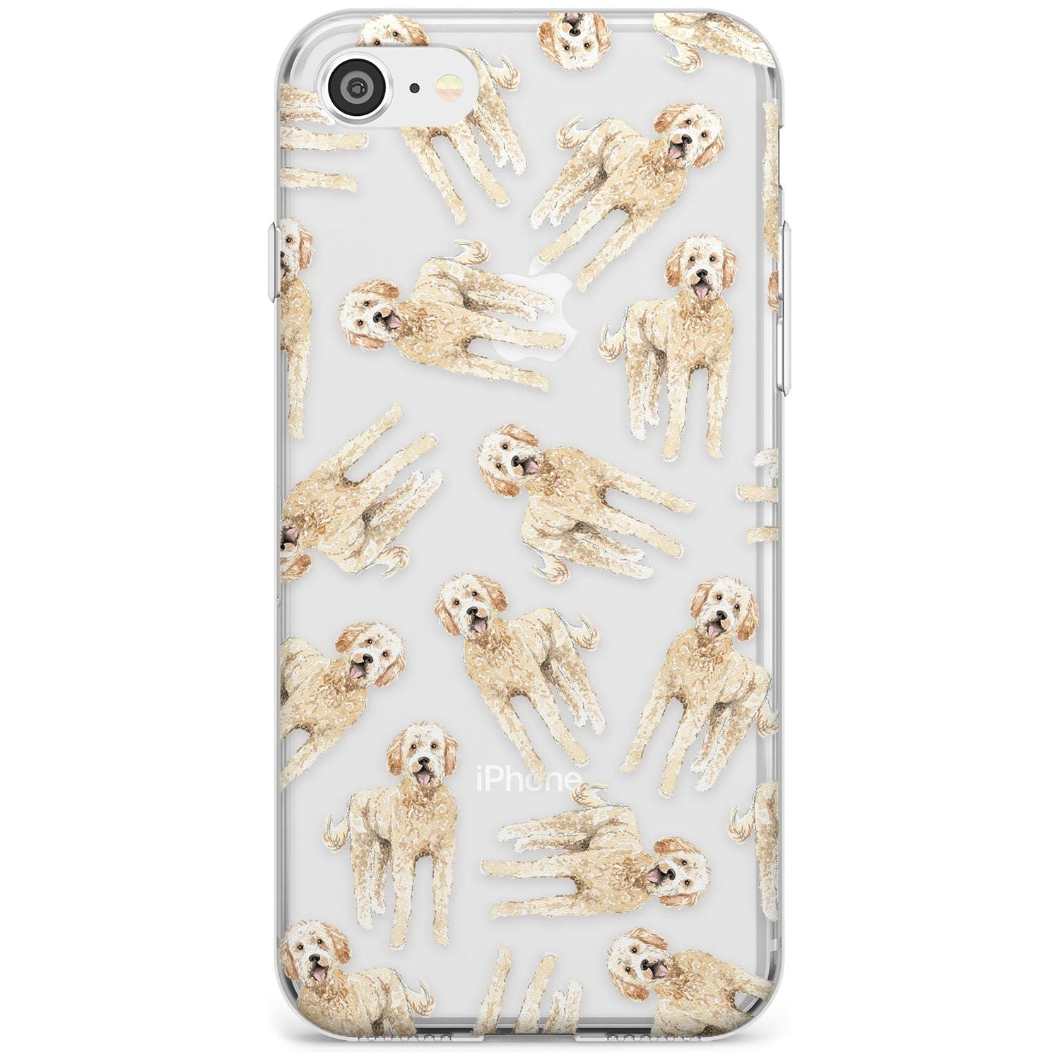 Goldendoodle Watercolour Dog Pattern Slim TPU Phone Case for iPhone SE 8 7 Plus