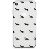 Border Collie Dog Pattern Clear Slim TPU Phone Case for iPhone SE 8 7 Plus