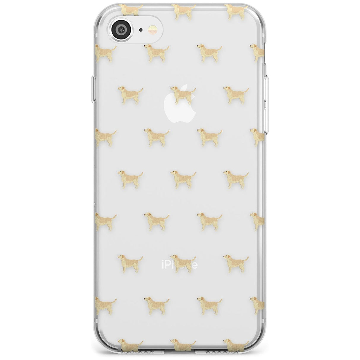 Tan Labrador Dog Pattern Clear Slim TPU Phone Case for iPhone SE 8 7 Plus