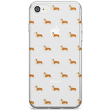 Pembroke Welsh Corgi Dog Pattern Clear Slim TPU Phone Case for iPhone SE 8 7 Plus