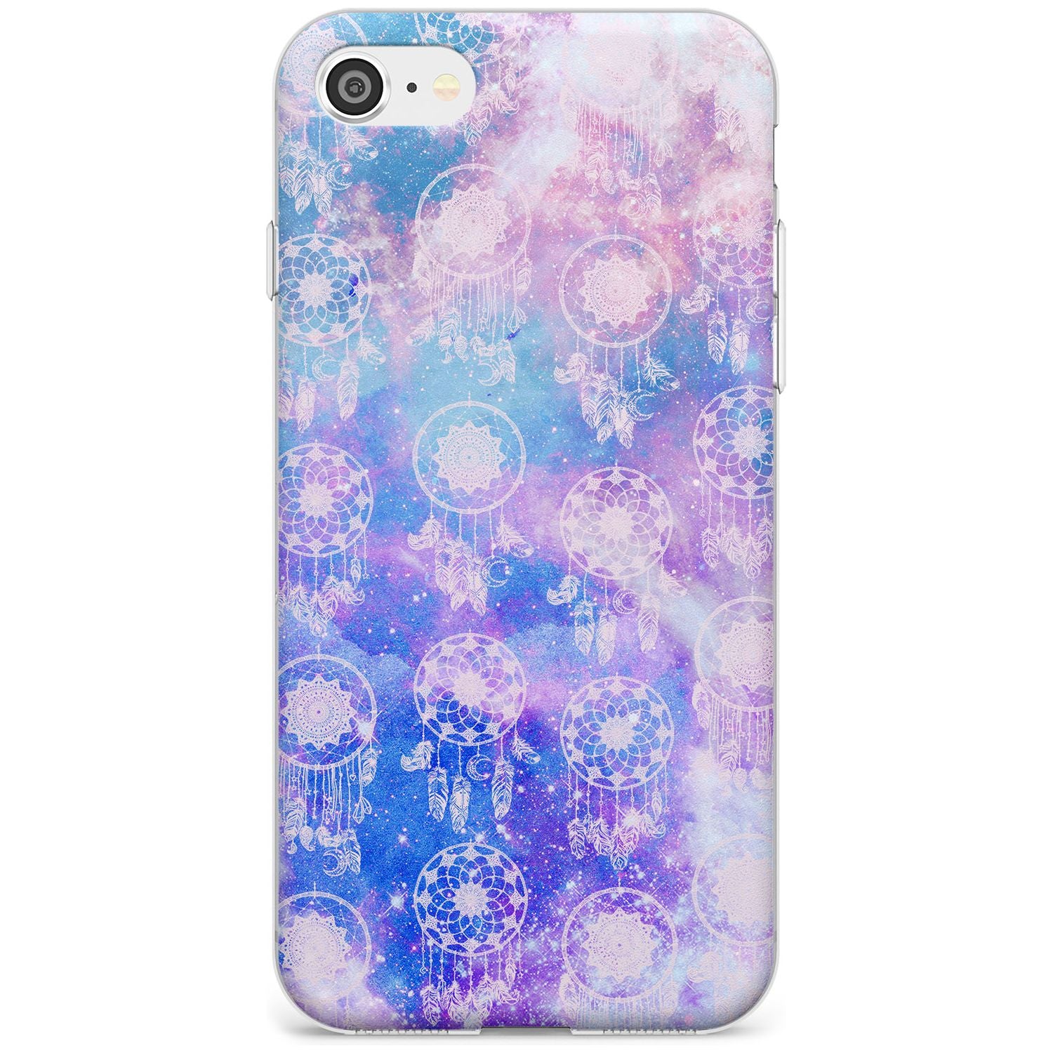 Dreamcatcher Pattern Galaxy Print Tie Dye Slim TPU Phone Case for iPhone SE 8 7 Plus